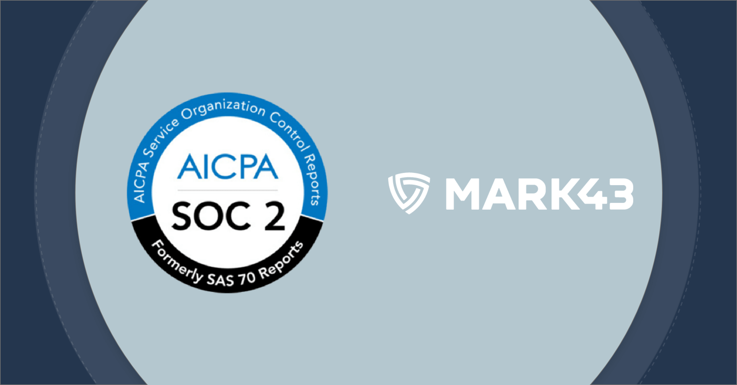 AICPA SOC 2 and Mark43 logos