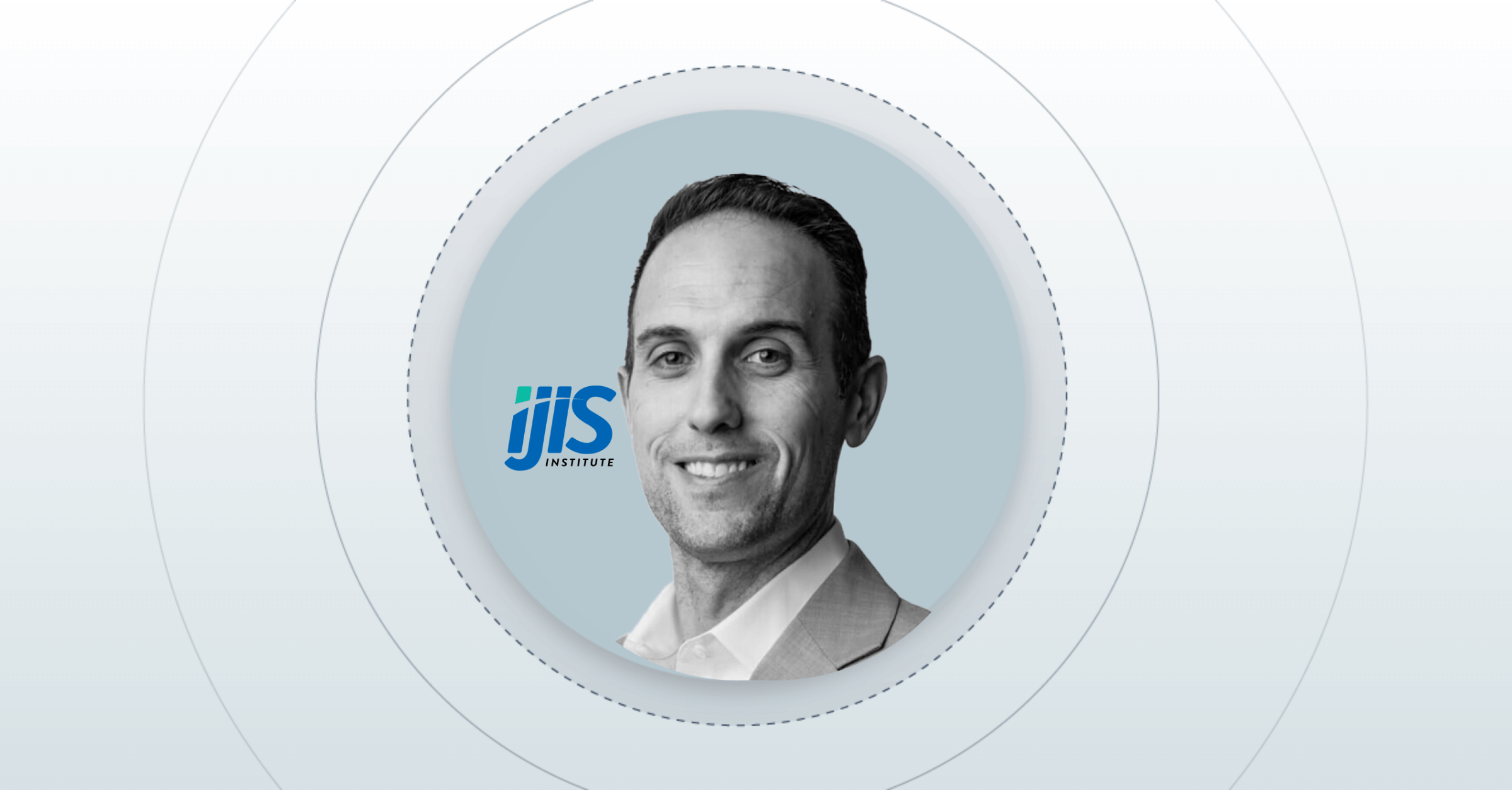 IJIS institute logo and a mans headshot