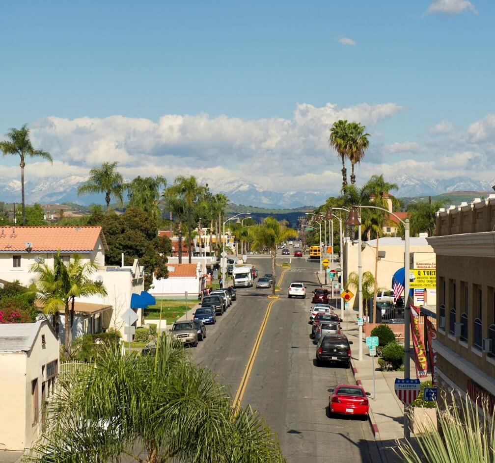 Hemet city skyline