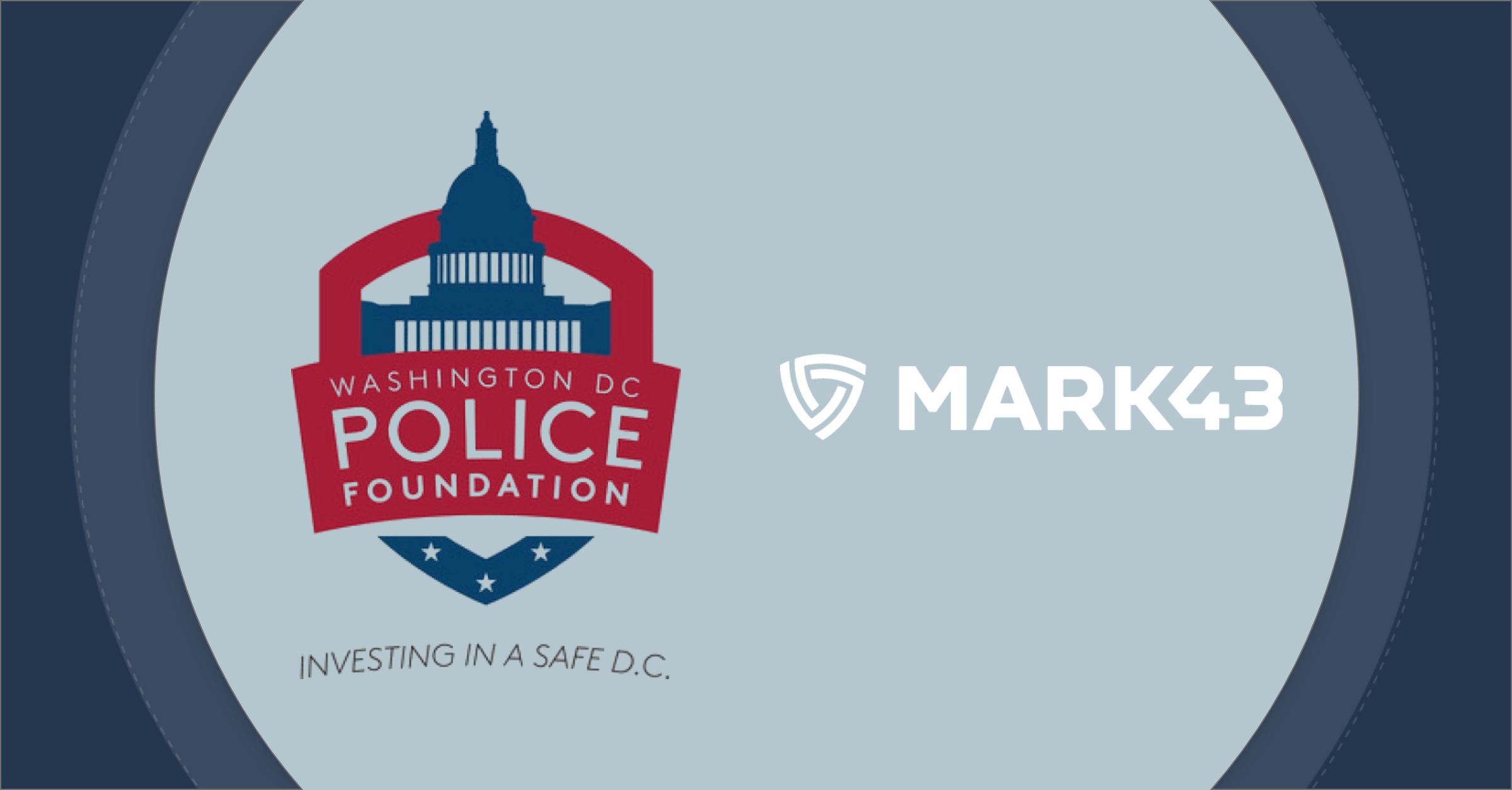 washington DC police foundation and Mark43 logos